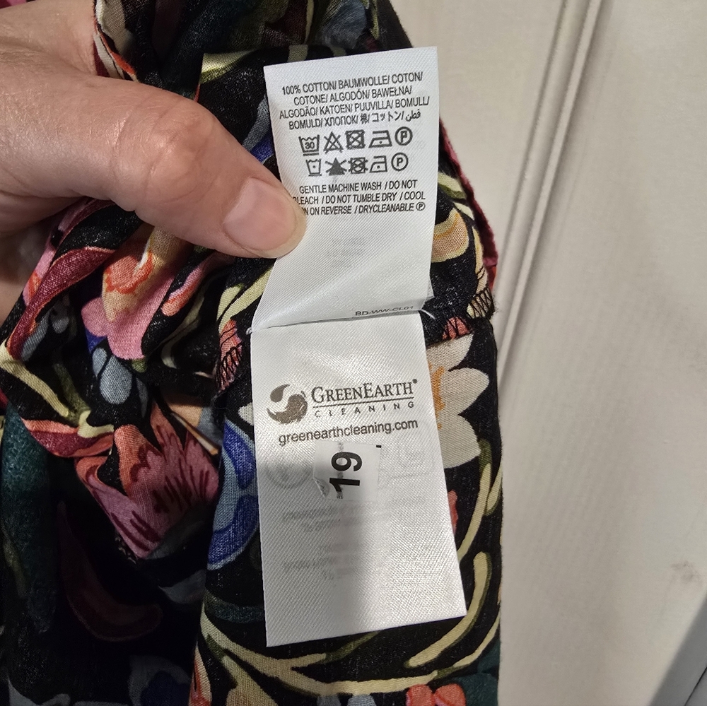 Boden Smocked Bodice Ruched Sleeves Mini Dress Black, Gardenia Pop 2 Regular - Picture 12 of 12